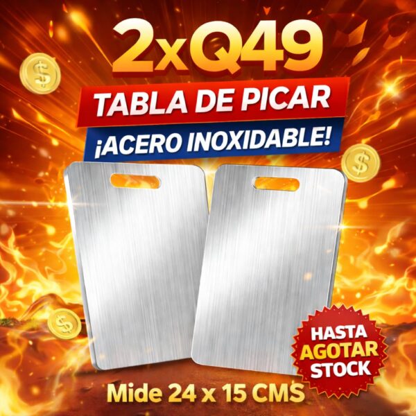 TABLA DE PICAR DE ACERO INOXIDABLE