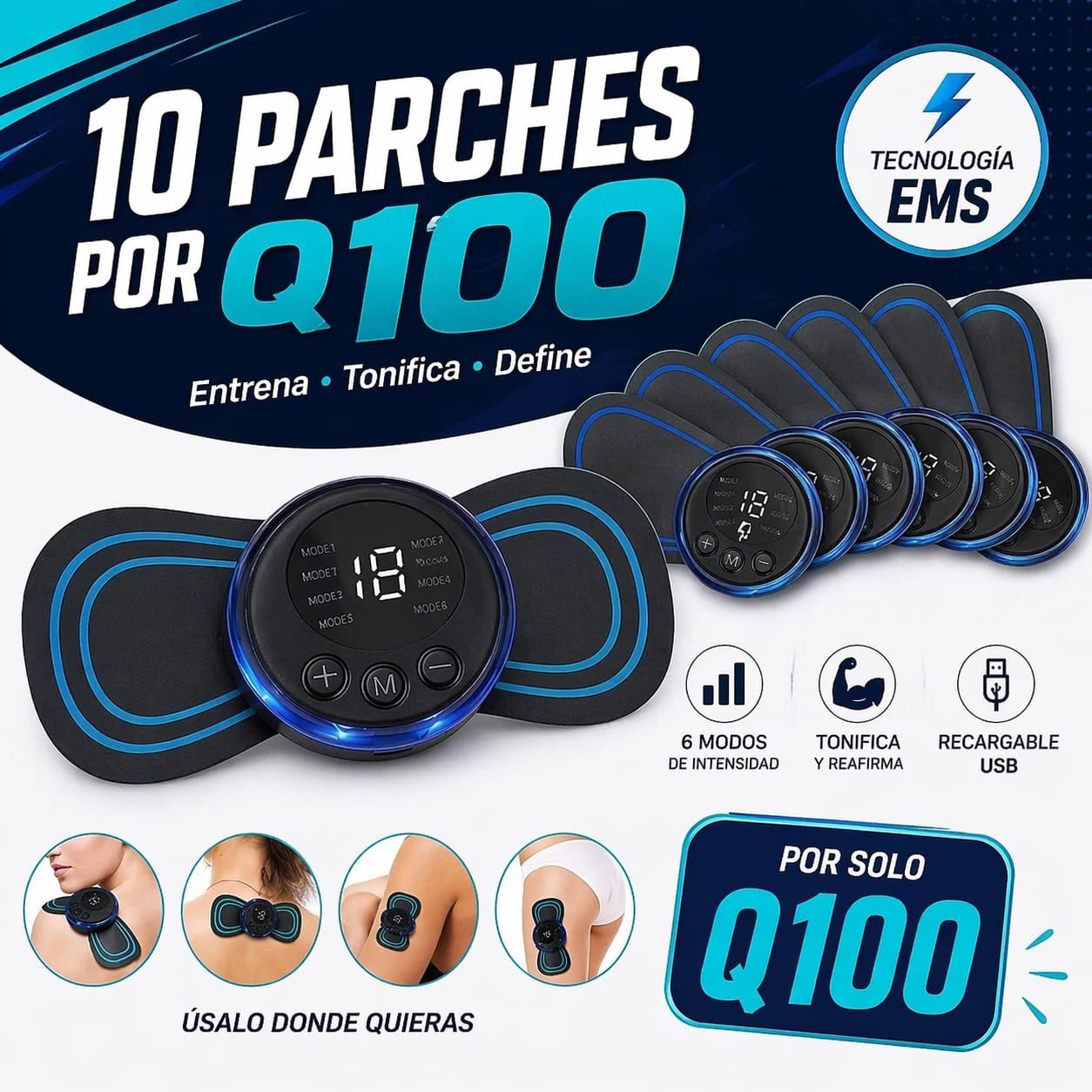 Parches electromasaje