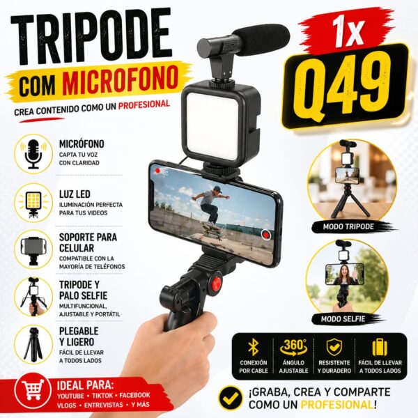 TRIPODE CON MICROFONO