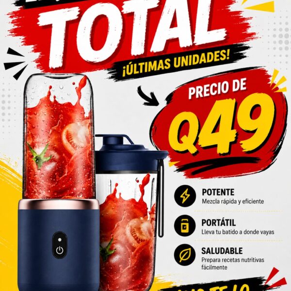 LICUADORA PORTÁTIL USB RECARGABLE Q49
