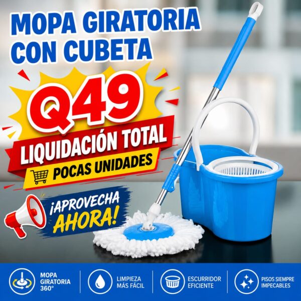 MOPA GIRATORIA CON CUBETA
